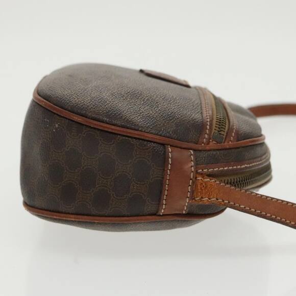 CELINE Macadam Canvas Shoulder Bag Pvc Leather Brown Gold - Picture 4 of 13